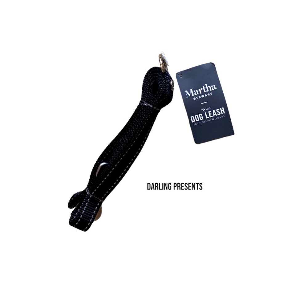 Martha Stewart Nylon Leash Dog Color Black Size XS